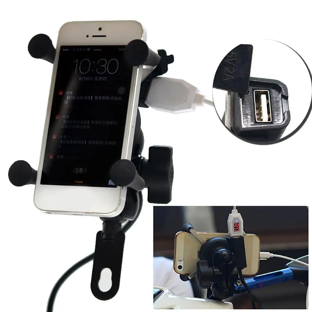X Grip ram мотоциклетный кронштейн для мотоцикла держатель мобильного телефона кронштейн USB зарядное устройство