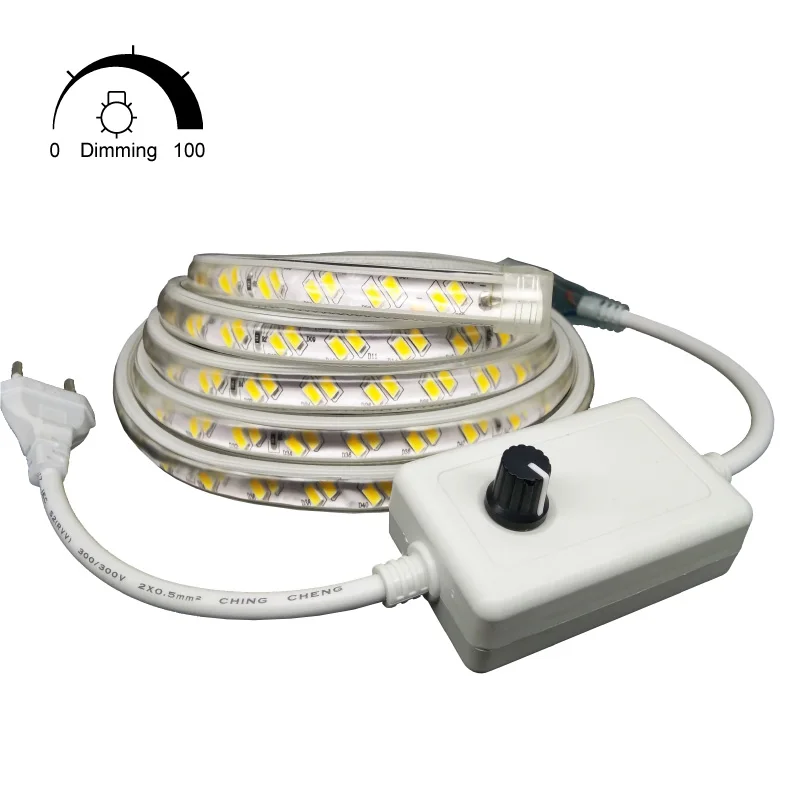 220 V светодиодный полосы света SMD 5730 гибкие водонепроницаемая лента со