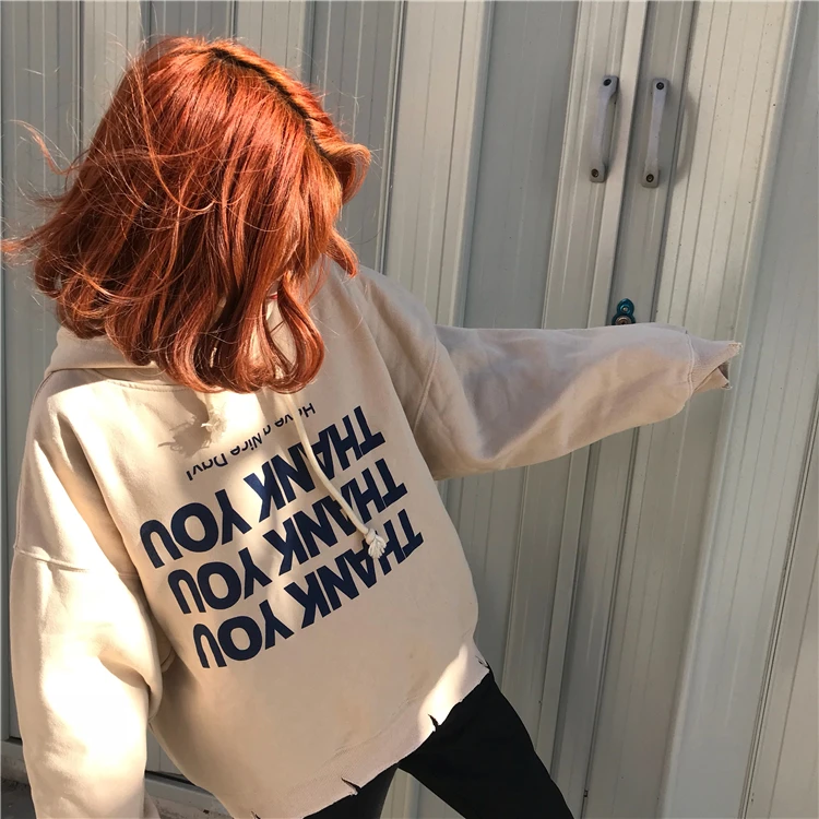 Мода Moletom 2018 осенняя Женская толстовка корейский стиль Ulzzang Harajuku с буквенным