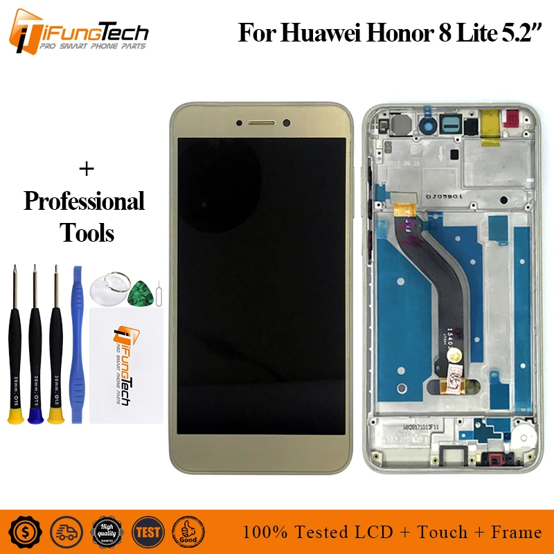Для Huawei Honor 8 Lite ЖК-дисплей кодирующий преобразователь сенсорного экрана в сборе