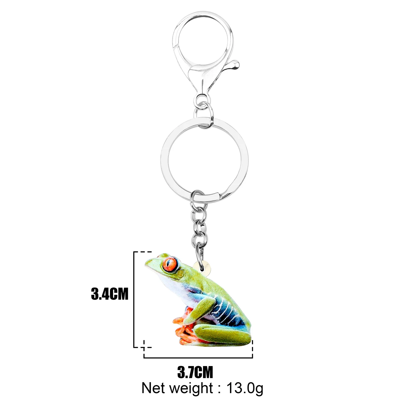 Bonsny акриловый аниме ключ в форме лягушки Цепи Брелки держатель милые животные