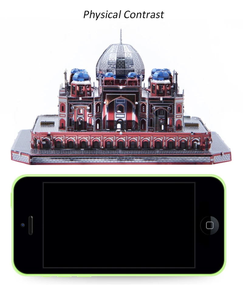Microworld 3D металлическая головоломка мавзолей Хумаюна индийские архитектурные модели DIY лазерная резка головоломки для взрослых коллекция игрушек