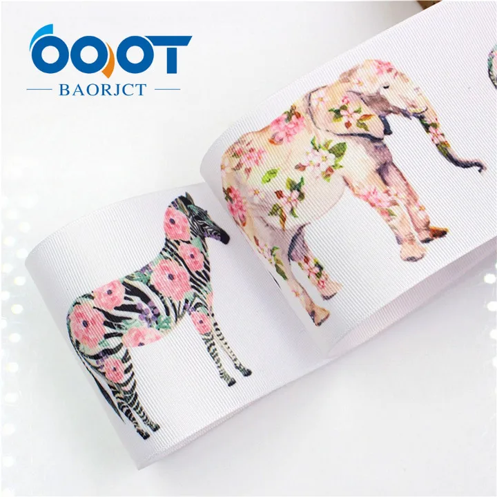I-18428-53 OOOT BAORJCT I-18428-50 75 мм 10 ярдов мультфильм ленты тепловой передачи печатных grosgrain Свадебные аксессуары DIY материал - Цвет: I-18428-53