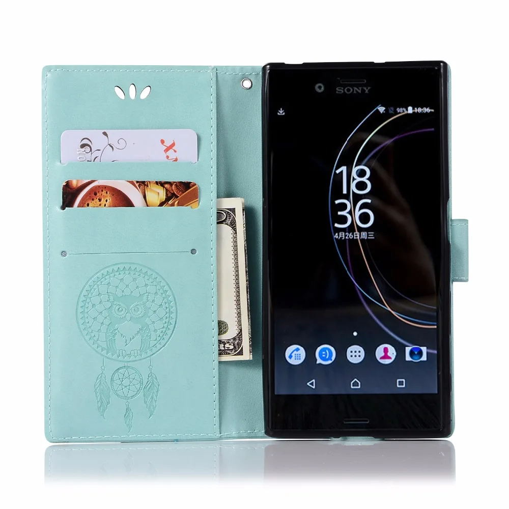 For Sony XZs XZ F8332 F8331 Case for Xperia Premium G8142 G8141 Leather Flip Cover Magnet Wallet Pattern Owl Phone Shell | Мобильные