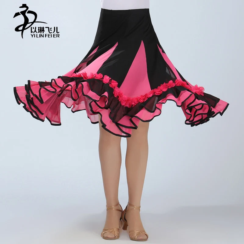 Оптовая продажа юбка для латиноамериканских танцев одежда сцены и фламенко|girls
