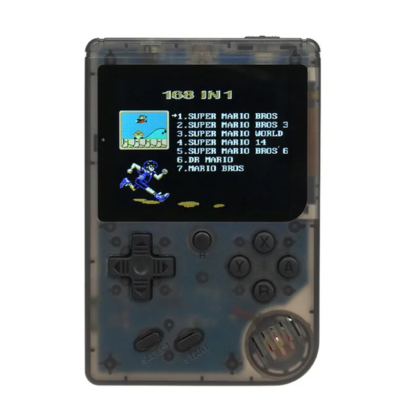 Transparent Black Soulusic ретро мини 2 портативная игровая консоль эмулятор встроенные 168 игры видеоигры FC портативная консоль Chlids рождественские подарки - Цвет: Transparent Black