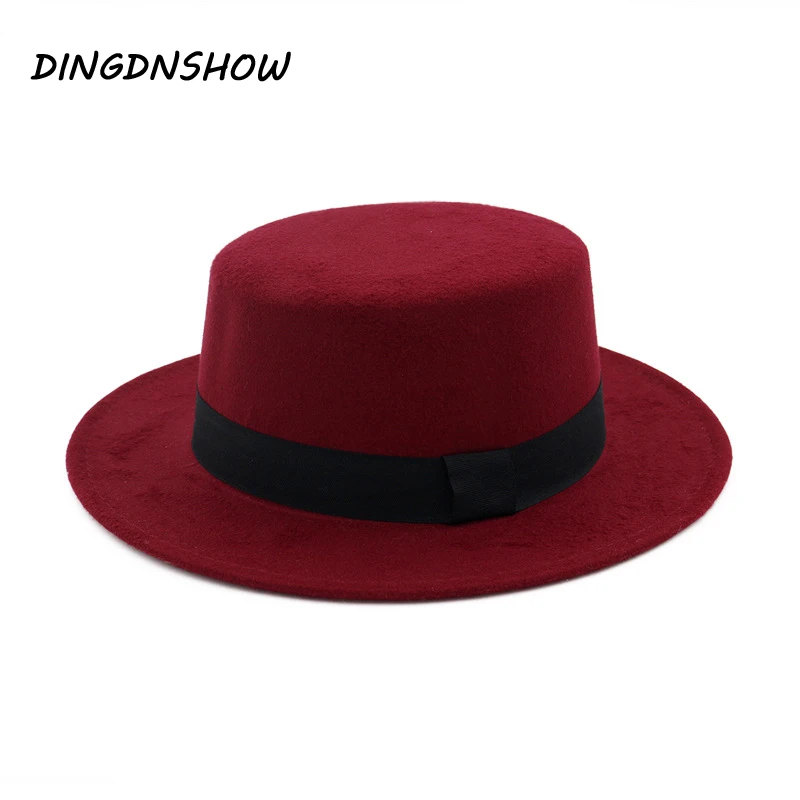 [DINGDNSHOW] модная шляпа Федора из шерсти сомбреро Hombre 2021 зимняя шапка фетровые шляпы