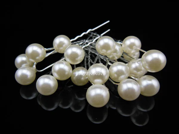 

100 Pcs / lot Ivory Color Pearl Hair Pins Hair Sticks Hair Clip Hair Accessory Prom Party Wedding Bridal