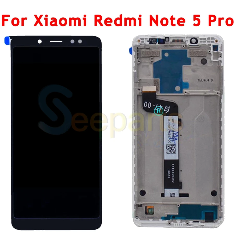 Оригинальный протестированный ЖК-дисплей Xiaomi Redmi Note 5 Pro дигитайзер + рамка