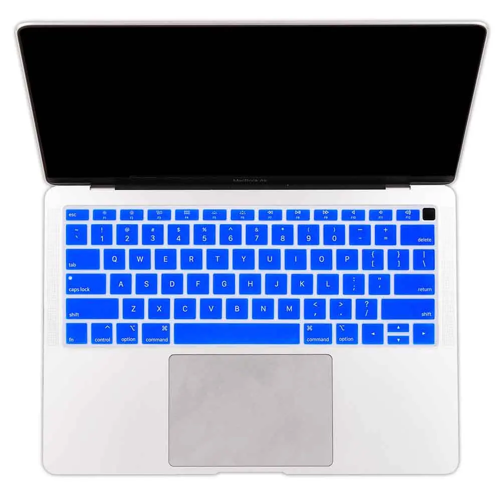 Dark Blue Redlai силиконовый мягкий ТПУ Клавиатура чехол для Apple MacBook новейший Air 13 A1932 Английский алфавит клавиатура кожа протектор - Цвет: Dark Blue