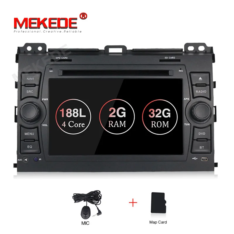 Standard model Новое поступление! Mekede android 9,1 Автомобильная Мультимедийная система для Toyota Prado 120 2004-2009 с 2 Гб+ 32 ГБ gps навигация радио плеер - Цвет: Standard model