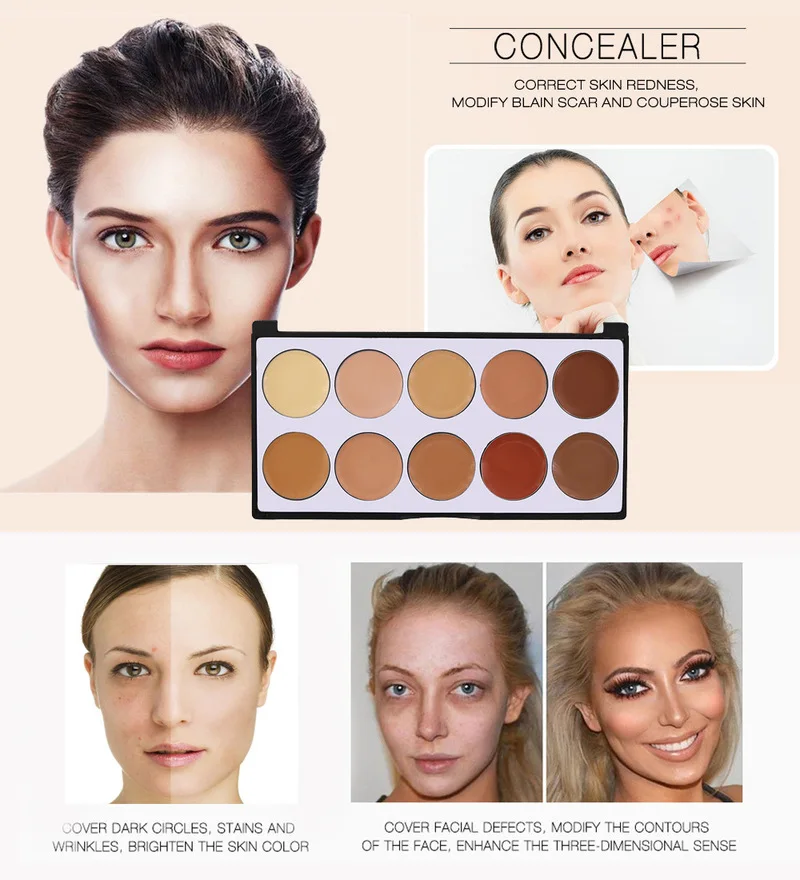 10 цветов s маскирующий макияж палитра Black Eye Cover Color корректор контура лица