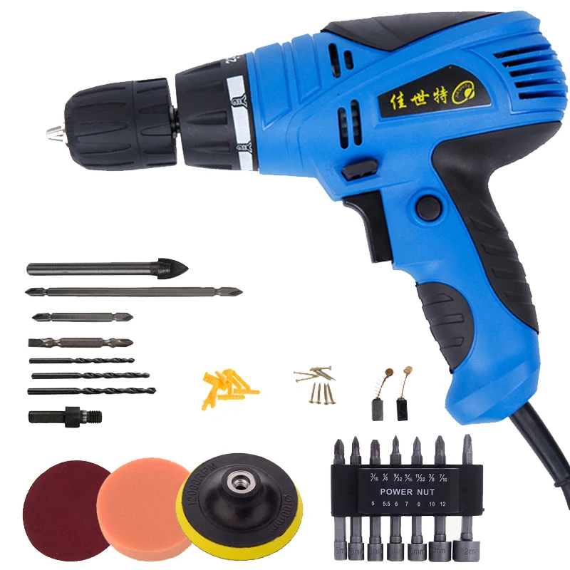 

Electric Screwdriver Rotary Tool 220V Set Copper Accessories Power Tools For Craft Project Multifunctional Torque Electric Drill