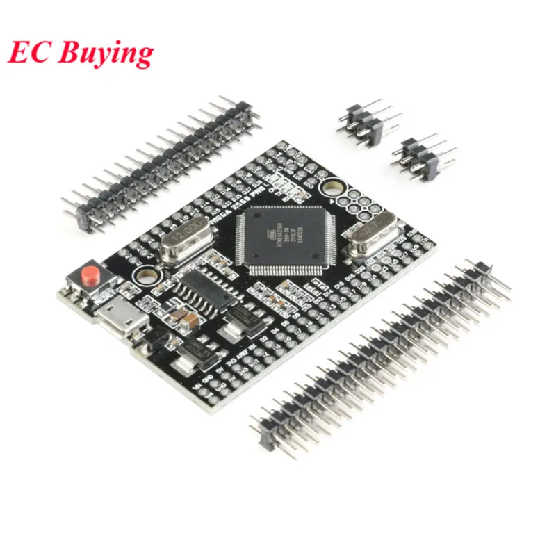 Mega2560 PRO встроенный CH340G/ATMEGA2560 16AU USB для Arduino макетная плата с штыревыми разъемами