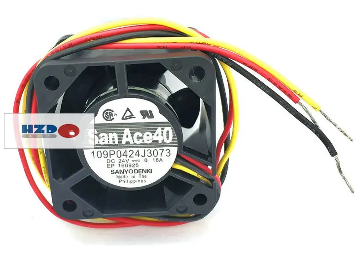 Оригинальный инверторный охлаждающий вентилятор Sanyo 109P0424J3073 40*40*28 мм 24 В 0 18 а 4