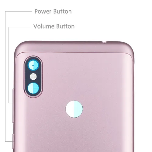 Чехол для задней батареи для Xiaomi Redmi Note 6 Pro Global чехол запасные части кнопки громкости питания+ объектив камеры