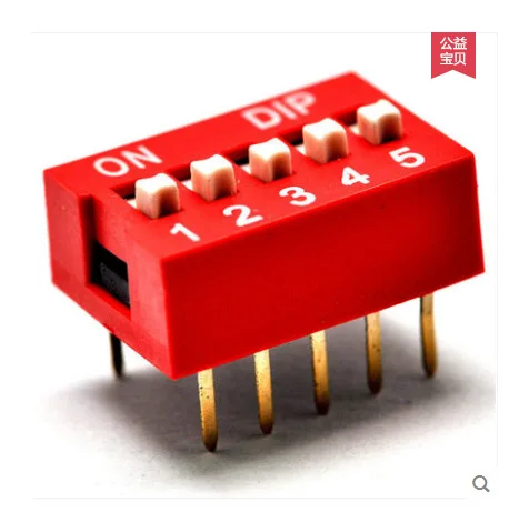 5 шт./лот 5P DIP переключатель с плоским шагом 2 54 мм 10 Pin | Обустройство дома