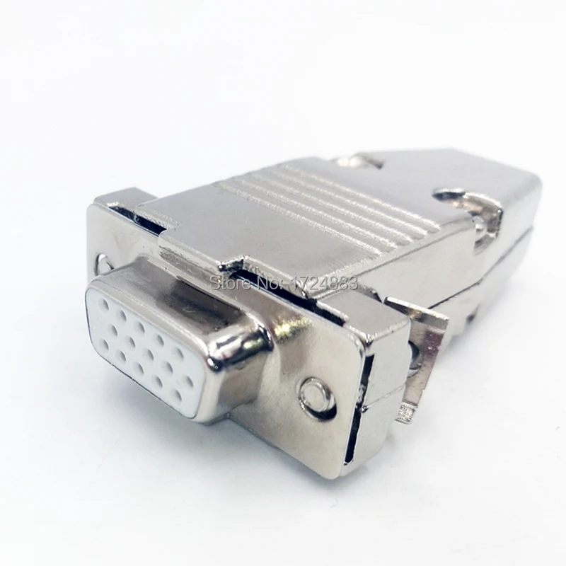DB15 VGA 3 рядный металлический разъем D Sub позолоченный латунный контактор 15