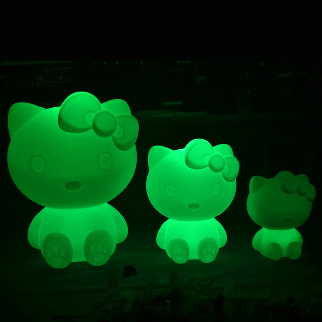 

Pretty Cat Shape L23*W18*H28.5cm Illunimated Illuminose PE Night Lights RGBW 16 Color Change Free Shipping 8pcs/lot