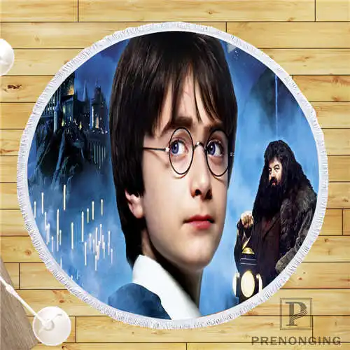 Round beach blanket Пользовательские DIY из микрофибры по индивидуальному заказу ткань harry_potter(1) Круглый пляжный коврик полотенце напечатано по требованию 150 см#19-01-28-4-142 - Цвет: Round beach blanket