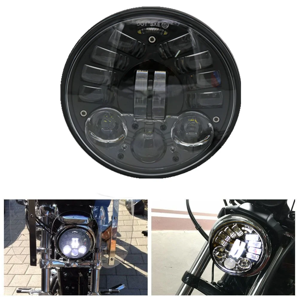 Для Harley Sportster мотоцикл адаптивный светодиодный фары 5 3/4 дюйма модель 75 &quotКруглый