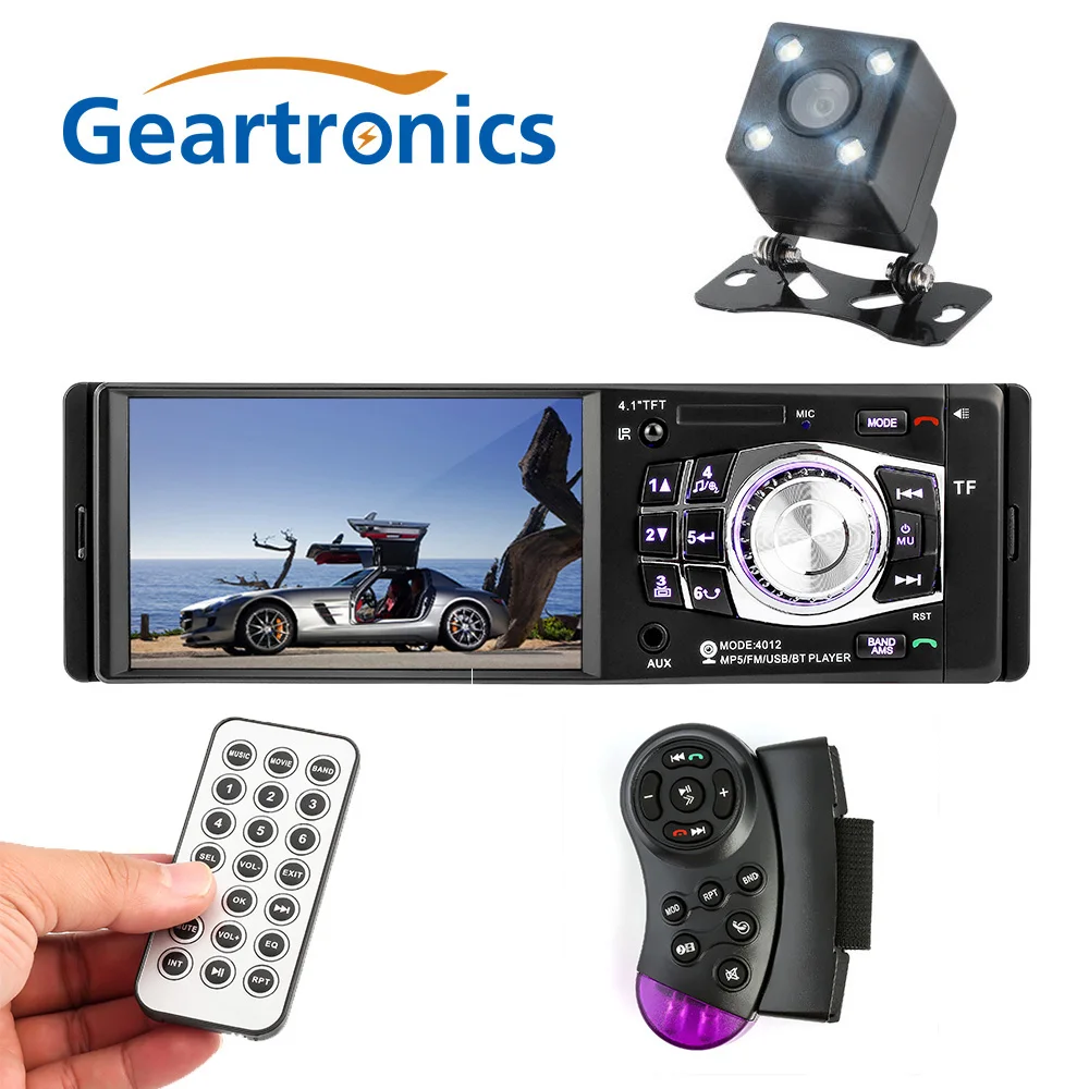 Авторадио 1 din автомагнитола bluetooth автомобильный аудио плеер с HD цифровым экраном FM MP3 MP4 плеер обратное изображение SD USB зарядное устройство