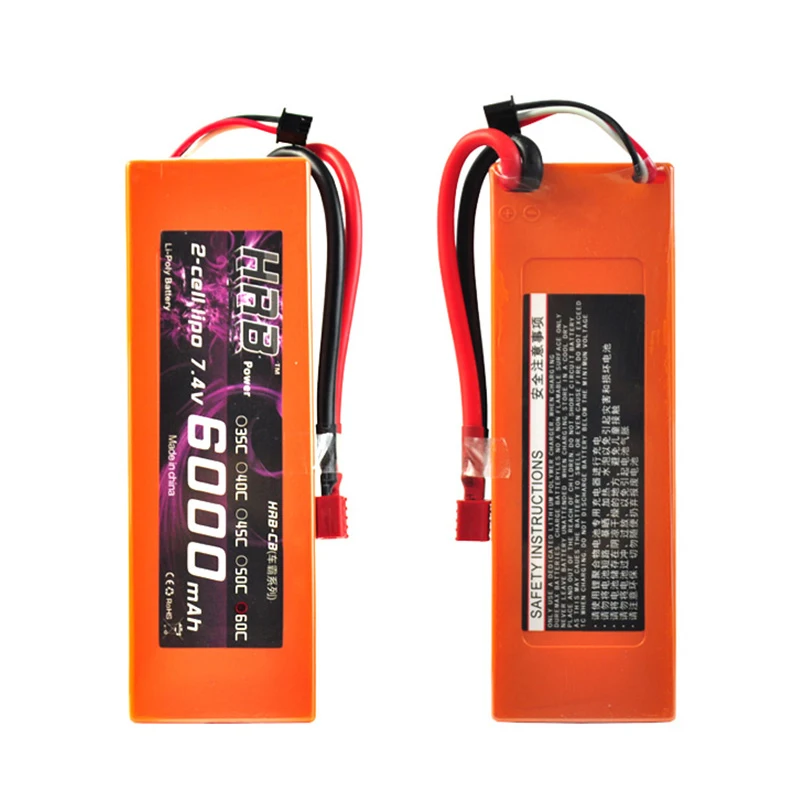 Бесплатная доставка в RU 2 шт HRB Lipo 2S 7 4 В батарея жесткий чехол 6000 мАч 60C MAX 120C RC