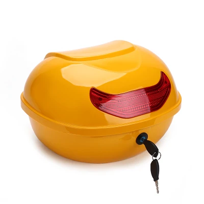Lemon yellow Мотоциклетный чехол для багажа ABS багажный багажник замок для хранения задний ящик Moto Toolbox Предупреждение отражение летние сумки - Название цвета: Lemon yellow