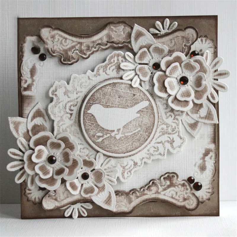 DiyArts Кружева полые штампы рамки металла резки для ремесла Скрапбукинг карты