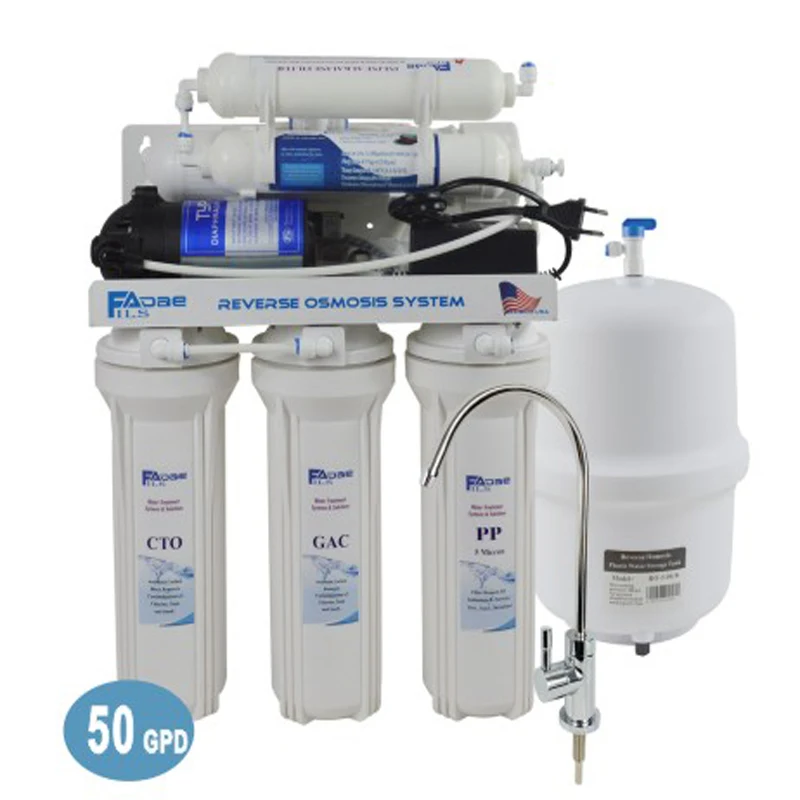 6 ступенчатая система фильтрации питьевой воды с обратным осмосом 50 г щелочным