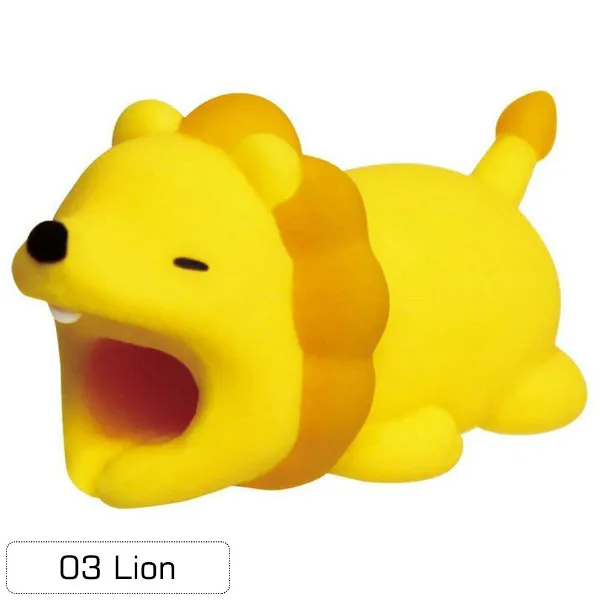 03(Lion) 1 шт. животных кабель среднего класса против царапин для Iphone Protege кабель Друзья Мультфильм кабель укус аксессуар для телефона, держатель модель забавные - Цвет: 03(Lion)