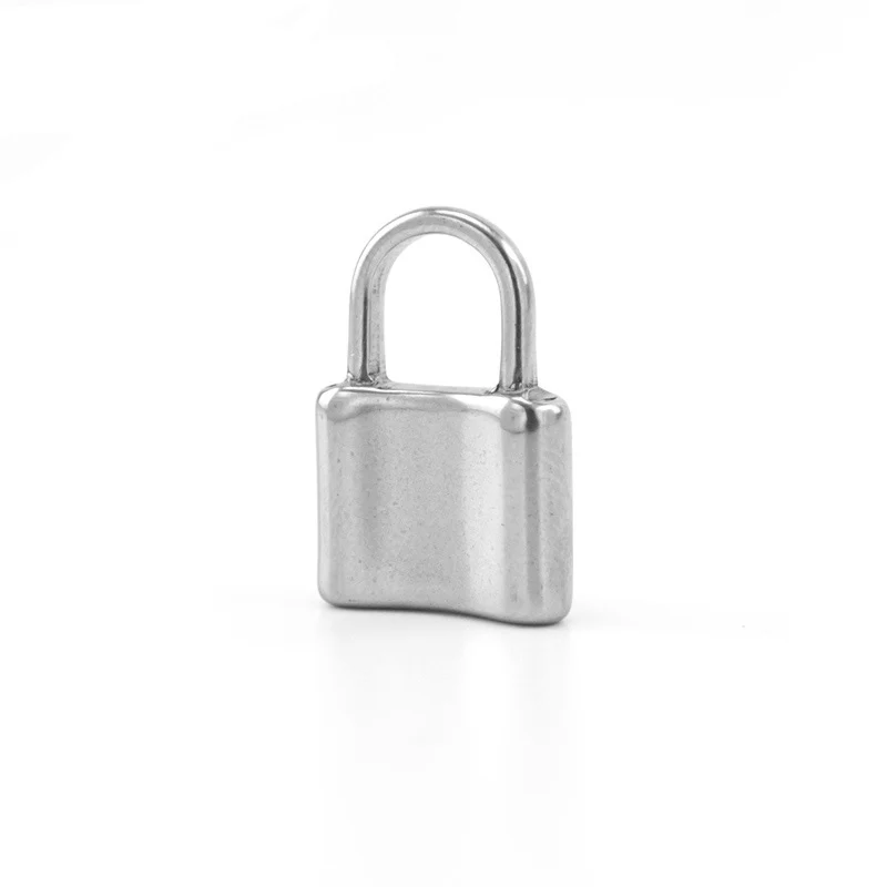 

100% Stainless Steel Lock Charm Pendant Square Padlock & Key Pendant For Jewelry Making Candado High Quality Wholesale 10pcs