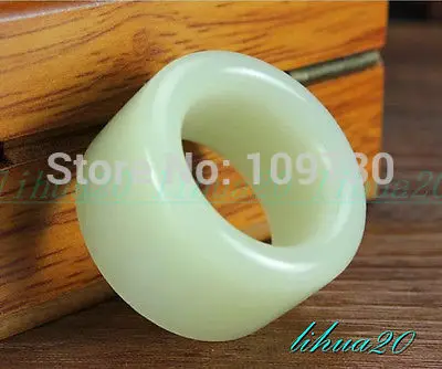 hj0032 100% hetian Jade Jadeite Archers Thumb Ring Milky White Chinese men's A grade | Украшения и аксессуары