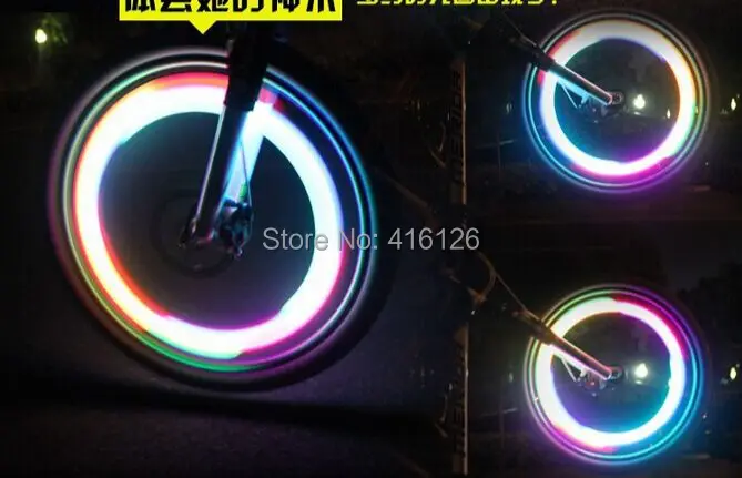 Самый дешевый 6 шт./лот силиконовые светодиодные фары на спицы велосипеда