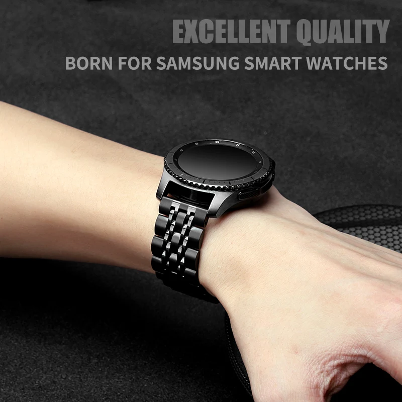 Ремешок для часов из нержавеющей стали 20mm/22 мм Для Samsung Galaxy (42/46) Gear S3 / S4 S2 Frontier