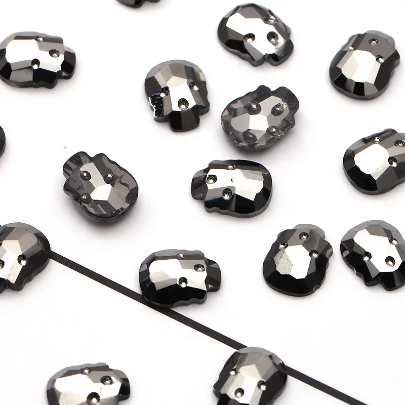 Новинка 10 шт. украшения для ногтевого дизайна 3d блестки череп стразы на Хэллоуин