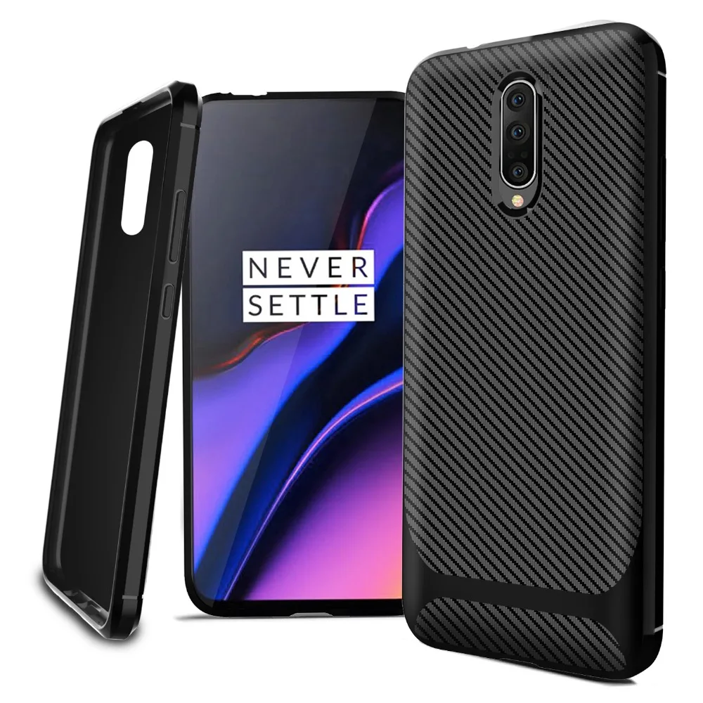 GKK чехол из углеродного волокна для Oneplus 7 Чехол мягкого ТПУ усиленный