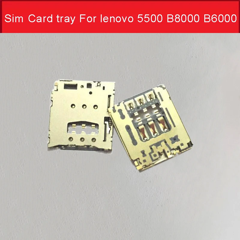 100% подлинный лоток для Sim карты lenovo 5500 слот Lenovo B8000 B6000 кардридер Держатель Разъем