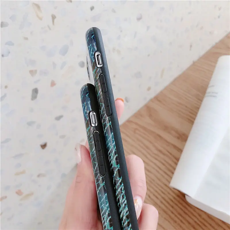 FLYKYLIN Art Marble Crack Case For iphone XR Cases 6 S 6S 7 Plus 8 X XS Max Back Cover Glossy IMD Silicon Phone Coque |