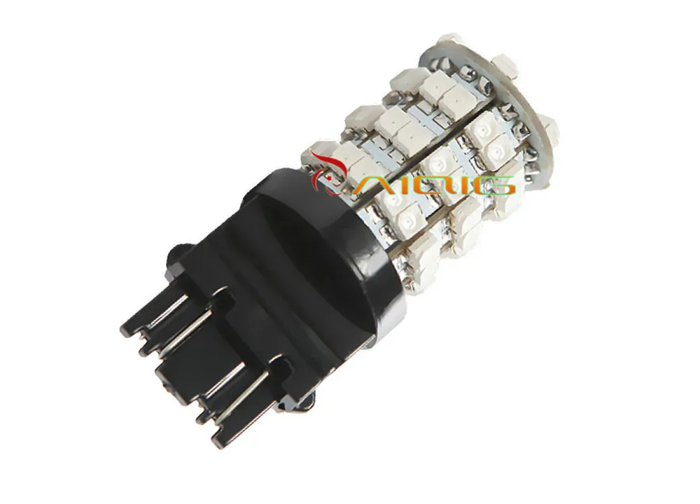 3156 3157 Белый Желтый 60 SMD Автомобильная Лампа Авто p27/7 Вт светодиодные