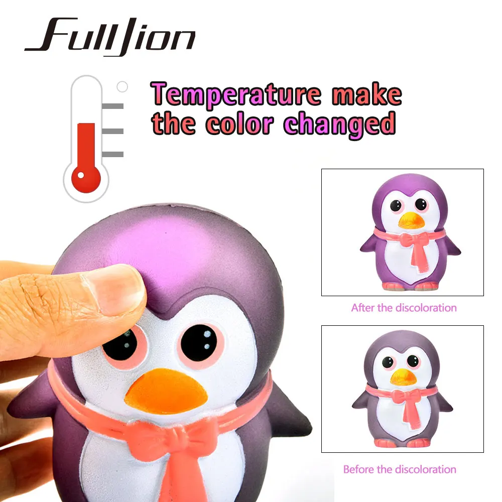 Fulljion мягкий и легкосдавливаемый Пингвин с функцией изменения цвета в