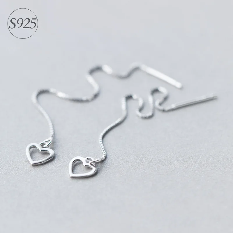 Реальный. 925 пробы серебряные ювелирные изделия уха тянуть через открытым