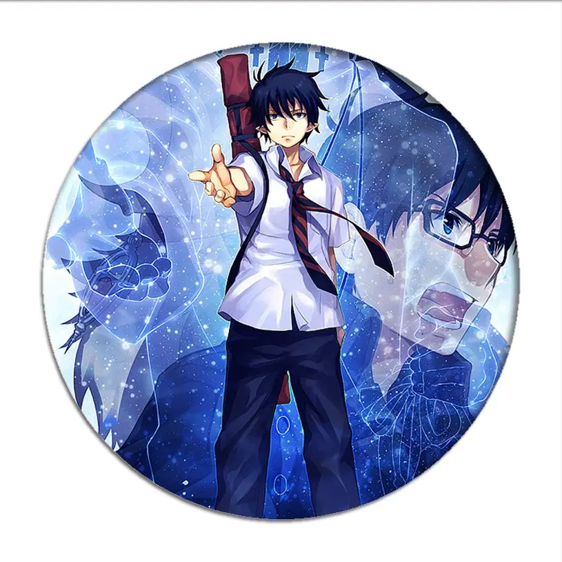 Синий экзорцист значок косплея Ao no Exorcist Rin Okumura брошь на кнопке стимулятор