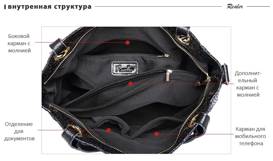 REALER женская сумка для женщин кросс-боди сумки женские большая сумка модных дизайнеров большая емкость изображениями животных
