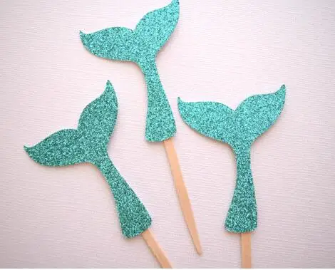 

glitter wedding Mermaid Tail birthday cupcake toppers valentine's day Anniversary engagement party decoration toothpicks