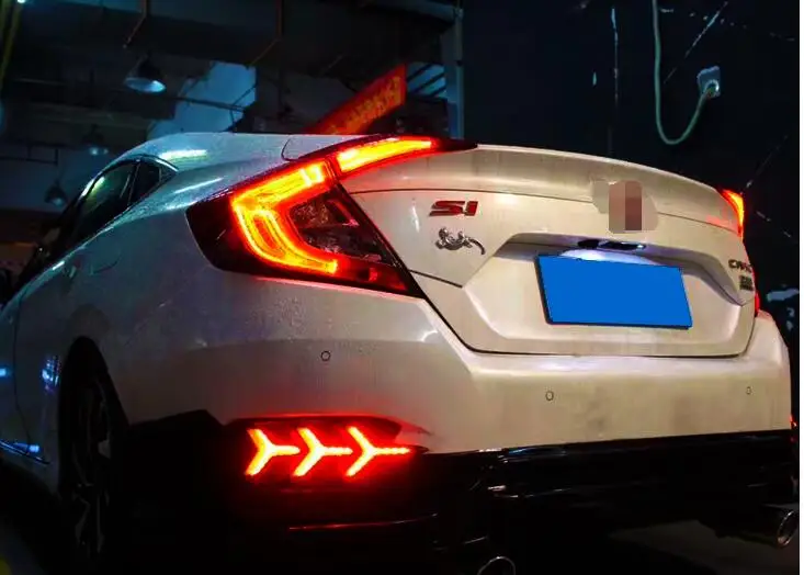 12 В светодиодный задний бампер противотуманная фара для Honda Civic 10th 2016 2017 дальнего