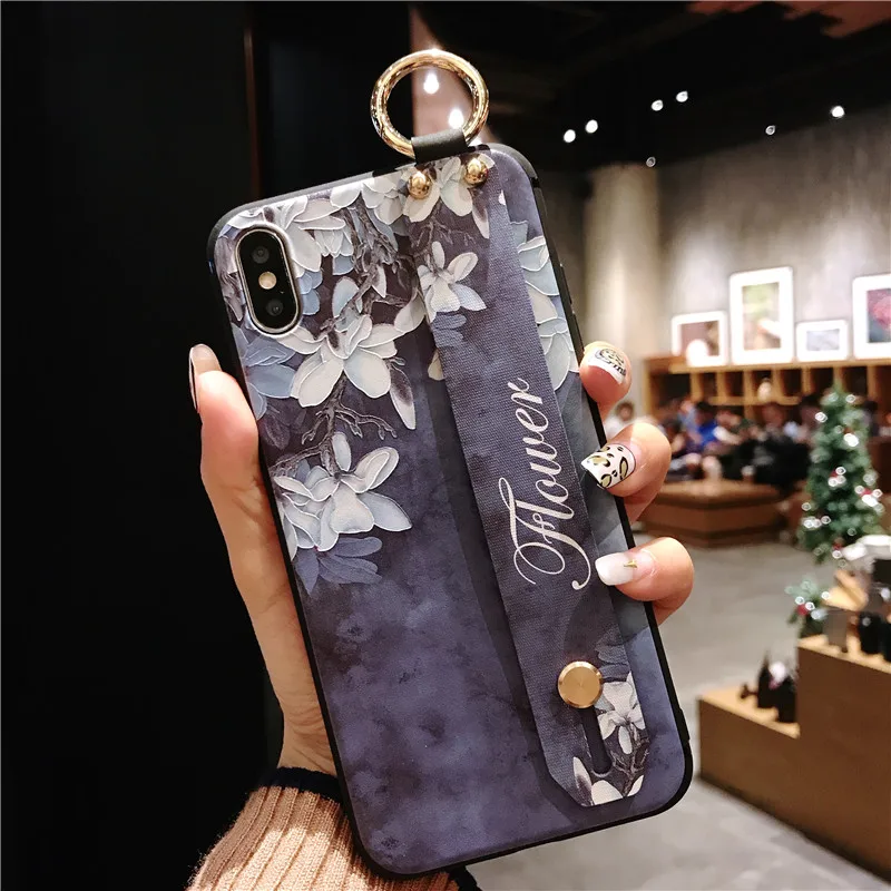 Модный чехол для телефона с цветами iphone XS Max XR X 8 7 6 S Plus 5S SE силиконовый мягкий
