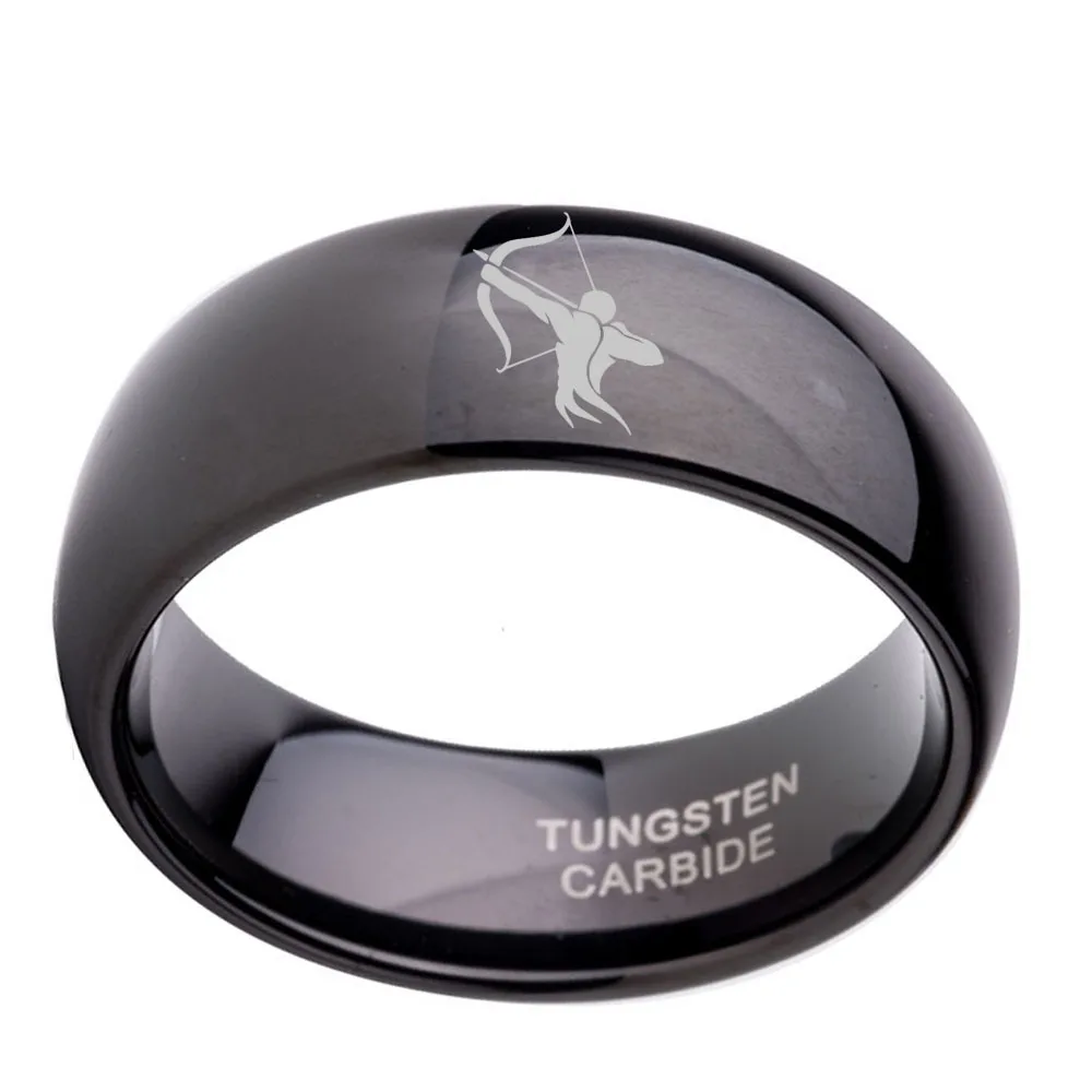 8mm Sagittarius Zodiac Horoscope Logo Women Tungsten Carbide Wedding Band 2016 Fashion Boys Rings Size 6 to 14 | Украшения и