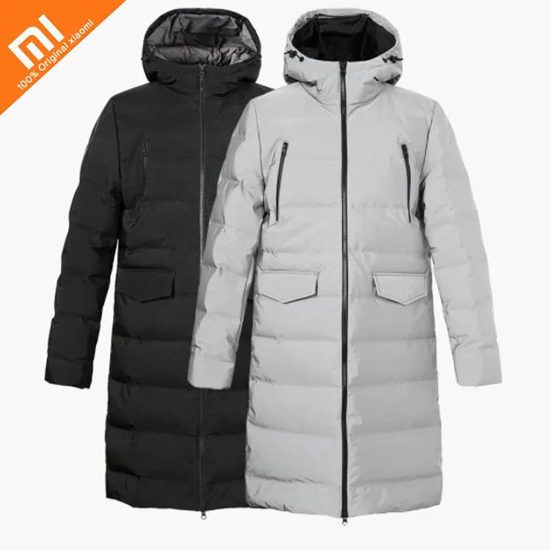 Мужской длинный бесшовный пуховик xiaomi mijia Uleemark зимняя длинная хлопковая куртка с