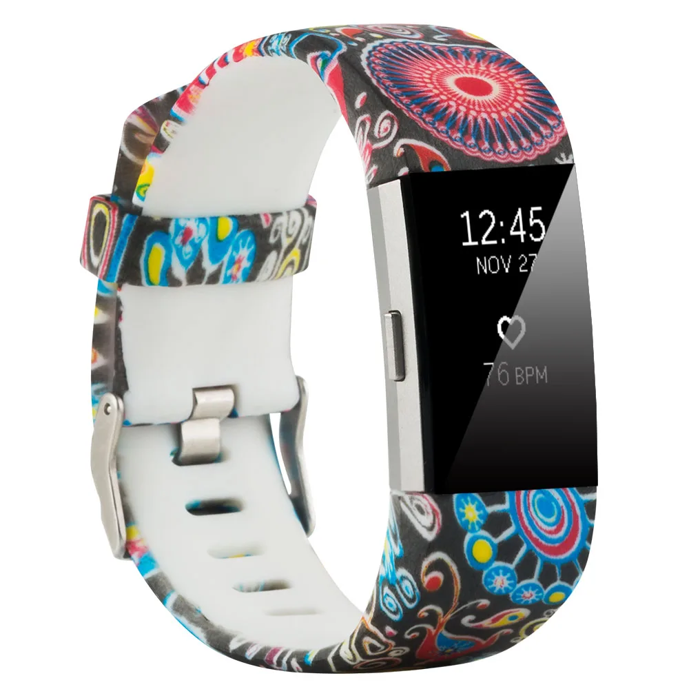 (C2HS) для Fitbit Charge 2 ремешки мягкий Регулируемый сменный спортивный браслет
